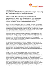 Pressemeldung Wiederholungstäterin wegen Heizung