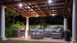 Heizstrahler easyTherm powerHeat auf Terrasse