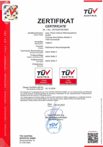 Certificat TÜV Austria 2022