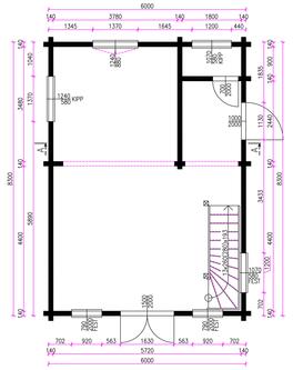 Skizze Kleingartenhaus Dachgeschoss