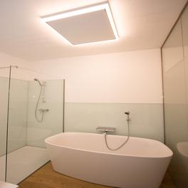 Infrared heater with light in bath room