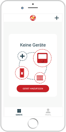 easyTherm App Geräteübersicht ohne Geräte