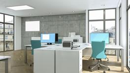 Infrarotheizung comfortPlus von easyTherm am Arbeitsplatz Infrarotheizung comfortPlus von easyTherm am Arbeitsplatz