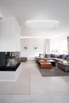Infrarotheizung mit Licht im Wohnzimmer Infrarotheizung mit Licht im Wohnzimmer