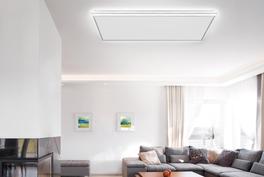 Infrared heater with light in living room