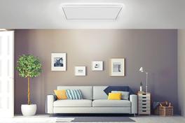 Infrared heater with light in living room