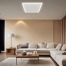 Lichtrahmen easyLight space mit Infrarotheizung space im Wohnzimmer